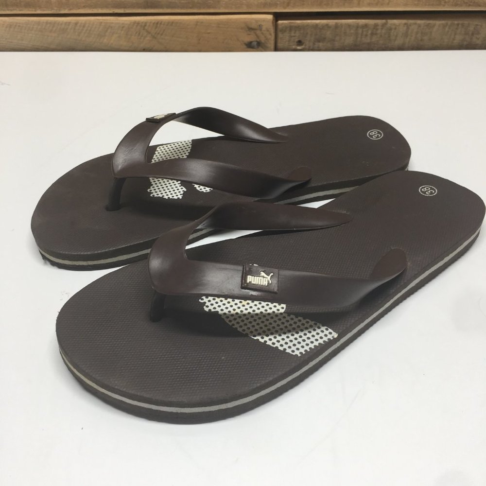 Puma Flip Flops Brown Size 9.5